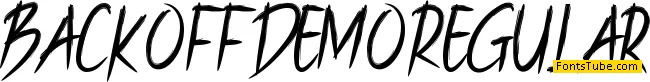 Backoff Demo Font