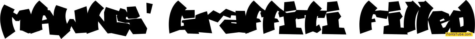 MAWNS' Graffiti Filled Font