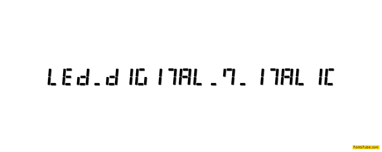 LED Digital 7 Font Family