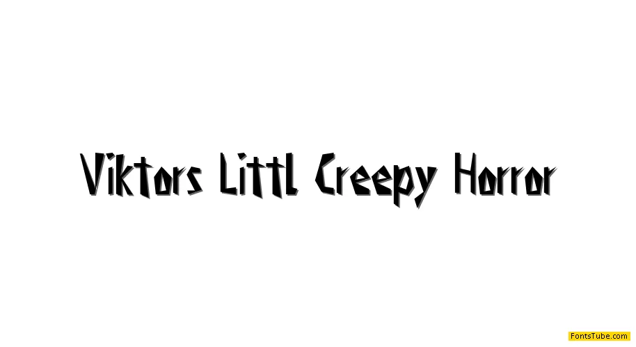 Viktors Littl Creepy Horror Font