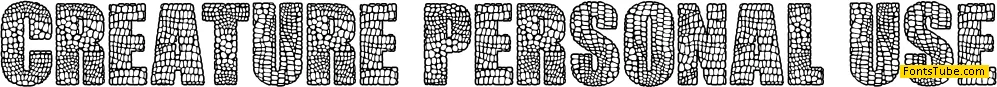CREATURE PERSONAL USE Font