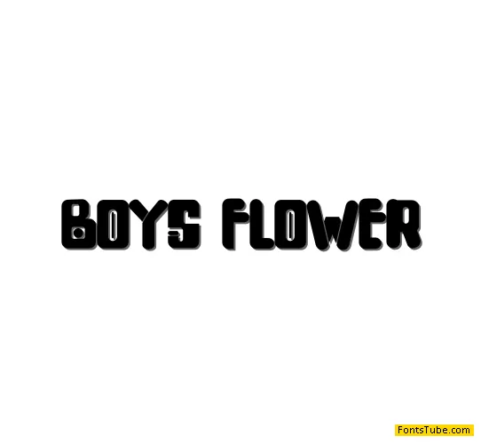 Boys Flower Font