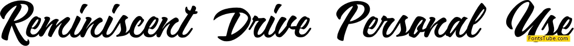 Reminiscent Drive Personal Use Font