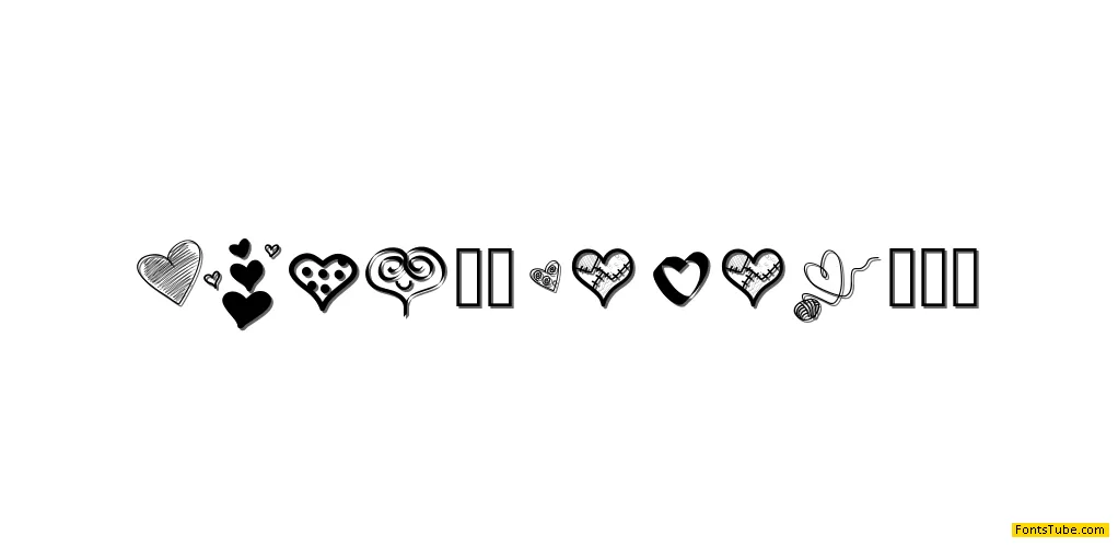 PWLittleHearts Font