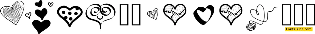 PWLittleHearts Font
