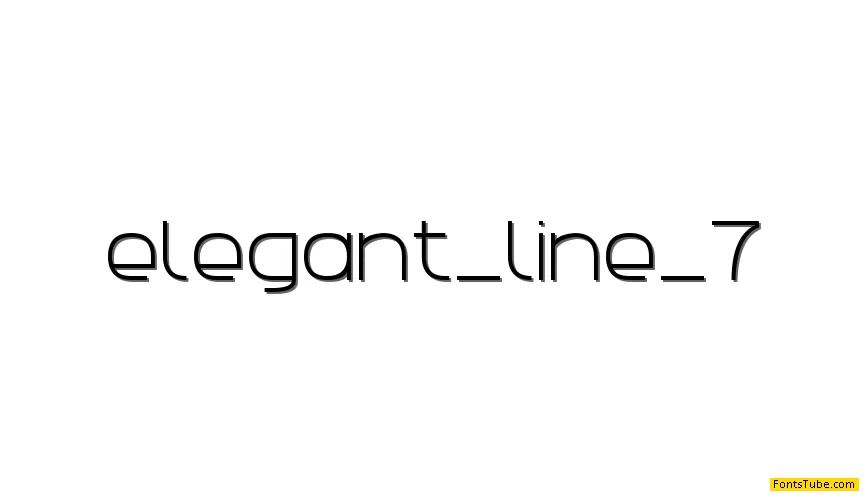 Elegant Line 7 Font