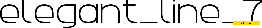 Elegant Line 7 Font