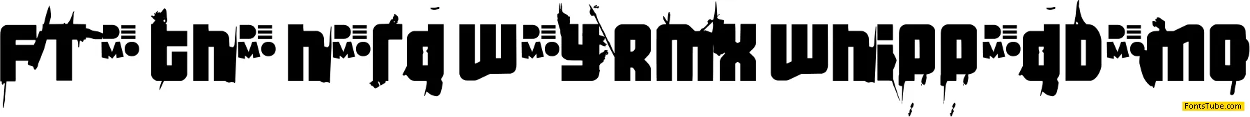 FT 3 the hard way RMX whipped DEMO Font