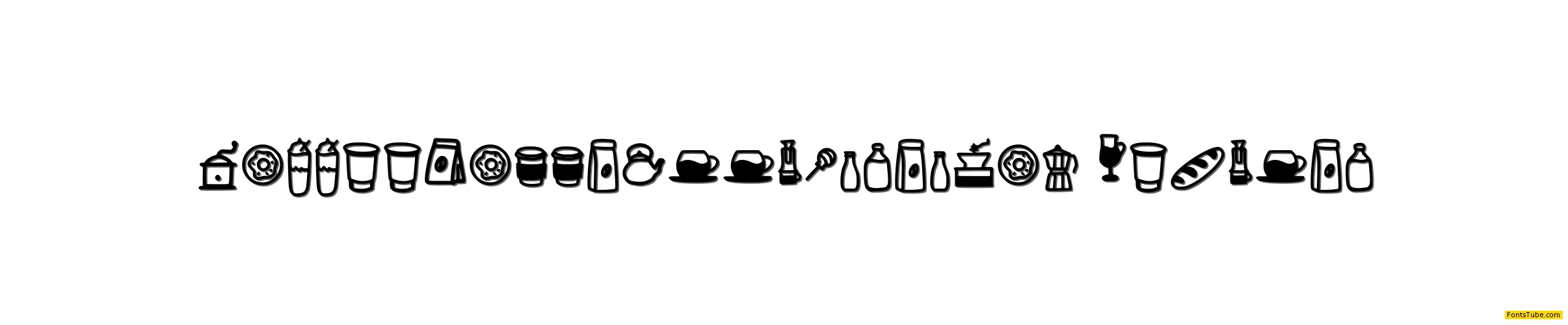 Coffee Mocca Illustration Font