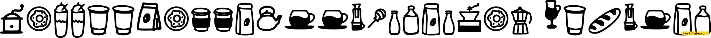 Coffee Mocca Illustration Font