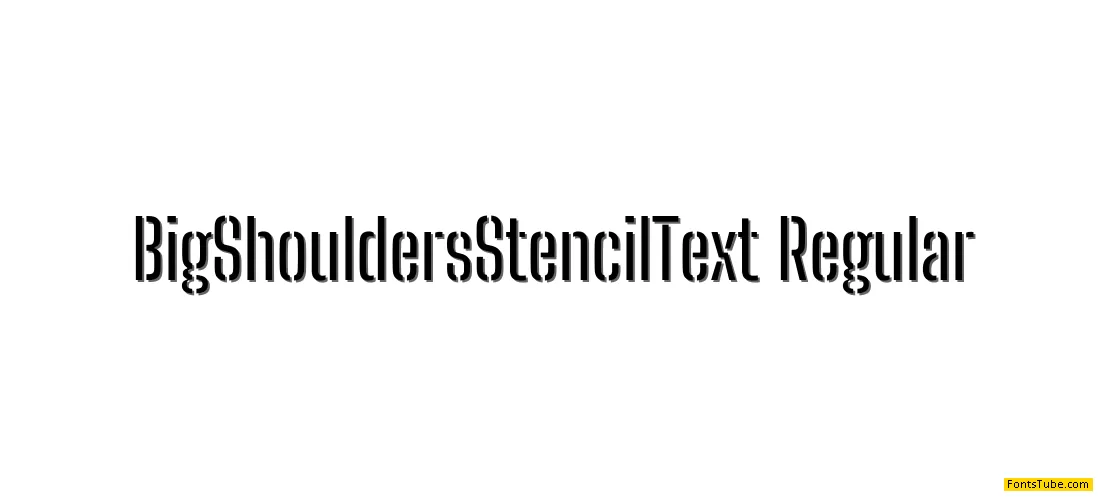 Big Shoulders Stencil Text