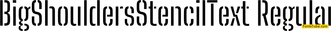 Big Shoulders Stencil Text