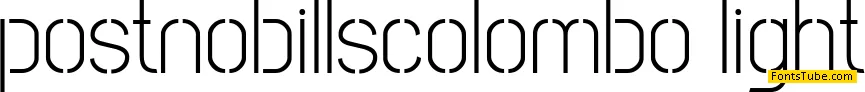 Post No Bills Colombo Font Family