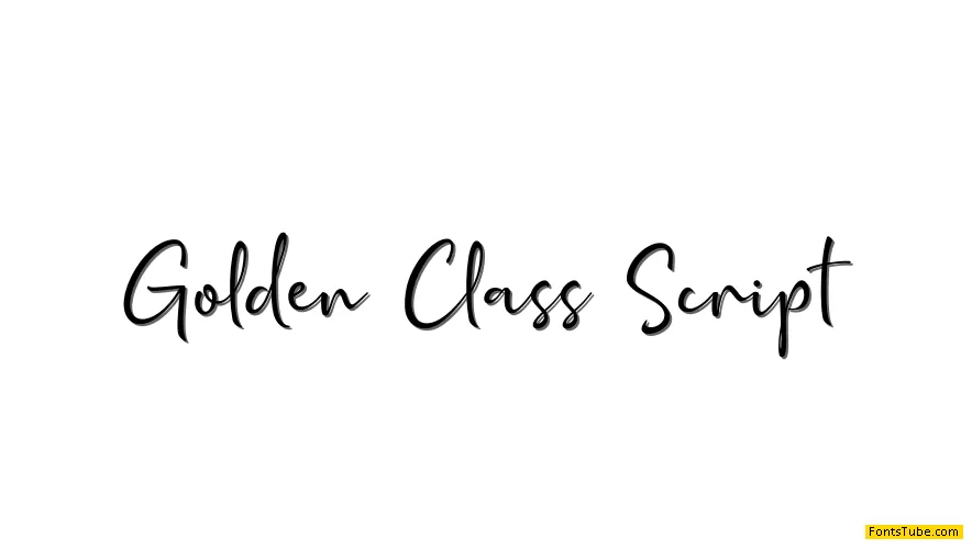 Golden Class Script Font