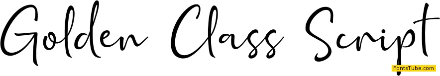 Golden Class Script Font