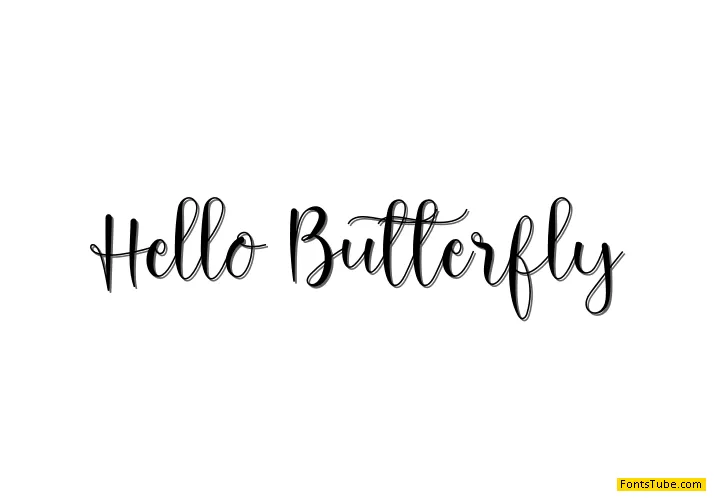 Hello Butterfly Font