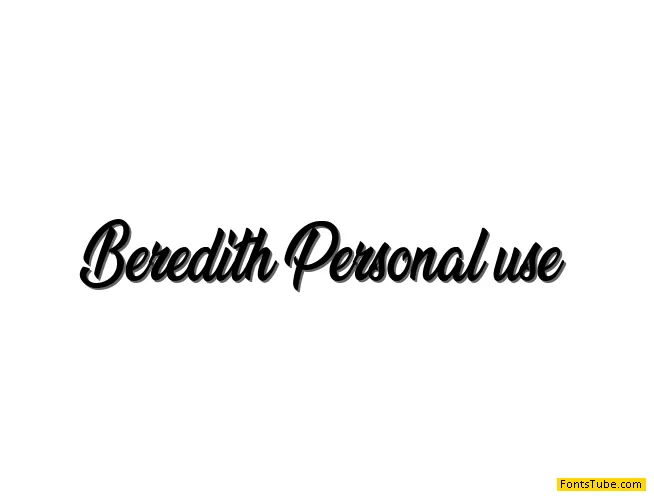 Beredith Personal Use Font