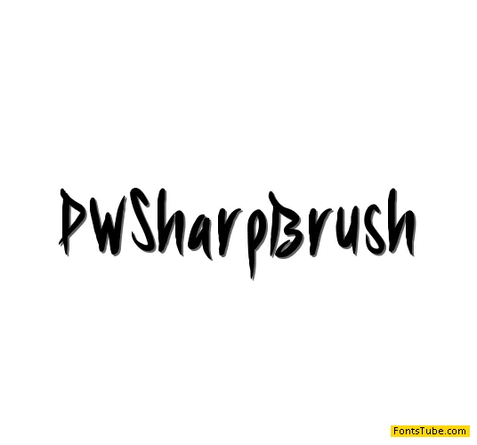 PWSharpBrush Font
