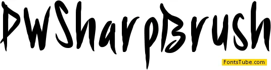 PWSharpBrush Font
