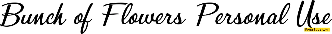 Bunch of Flowers Personal Use Font