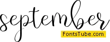 september Font