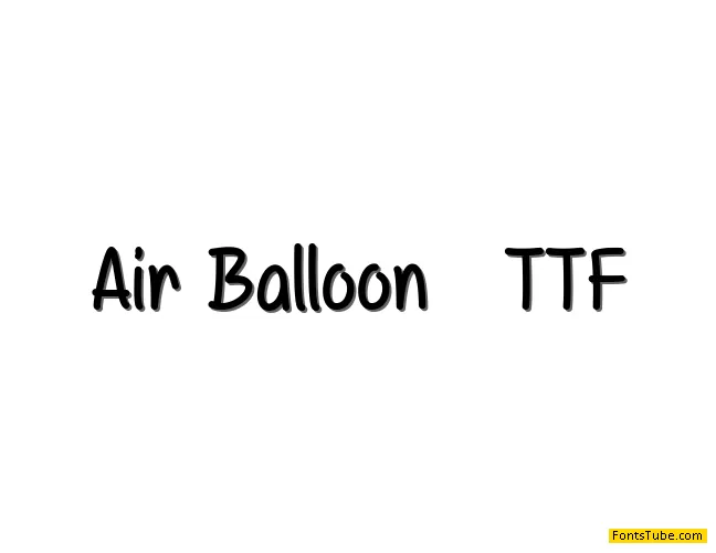 Air Balloon Font