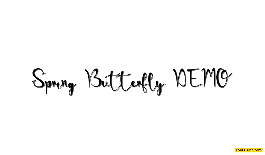 Spring Butterfly- PERSONAL USE Font