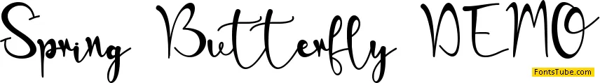 Spring Butterfly- PERSONAL USE Font