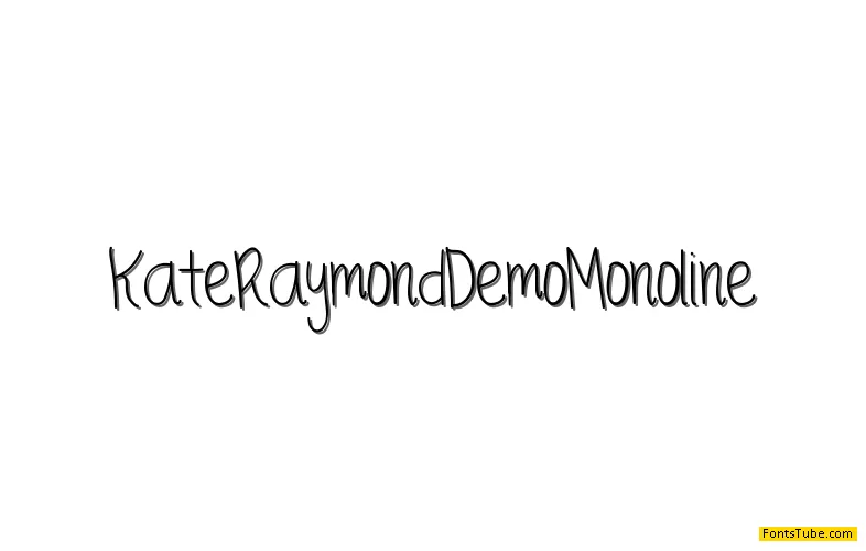 Kate Raymond Demo Font Family