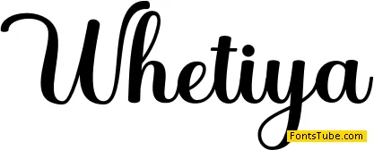 Whetiya Script Font