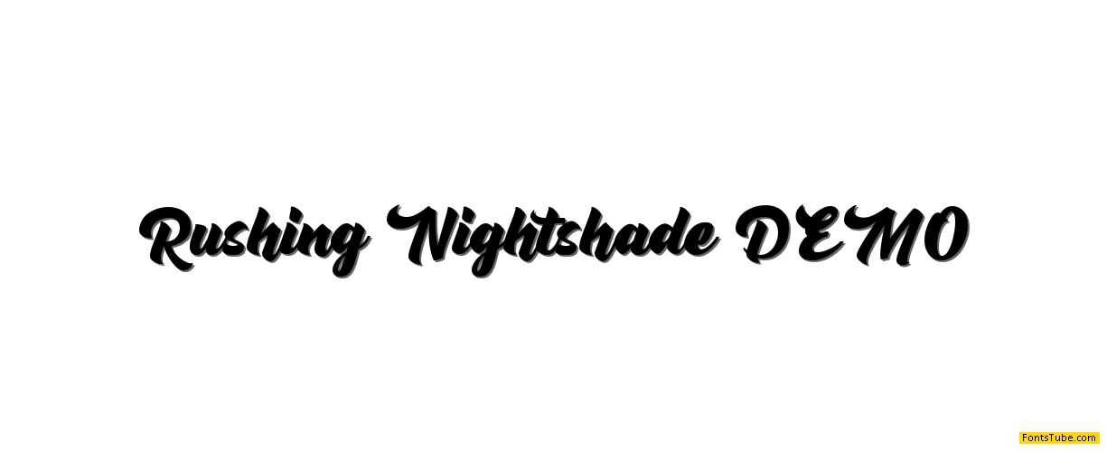 Rushing Nightshade DEMO Font
