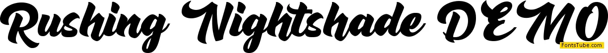 Rushing Nightshade DEMO Font
