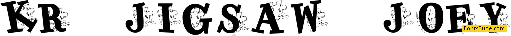 KR Jigsaw Joey Font