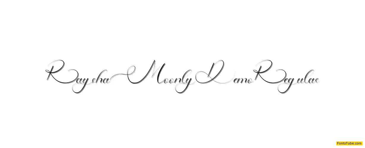 Raysha Moonly Demo Font