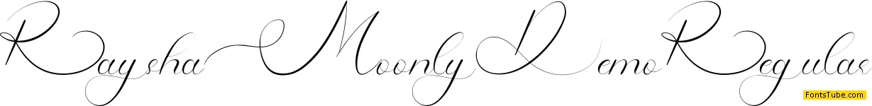 Raysha Moonly Demo Font