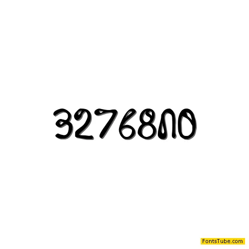 32768 NO Font