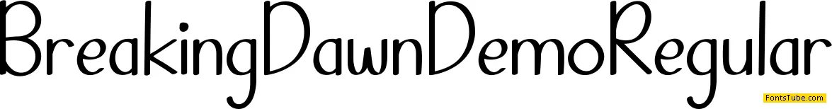 Breaking Dawn Demo Font