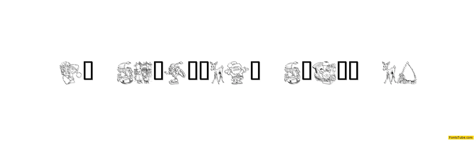 KR Christmas Color Me Font
