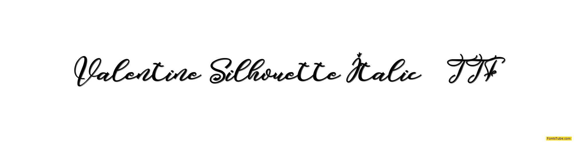 Valentine Silhouette Font Family