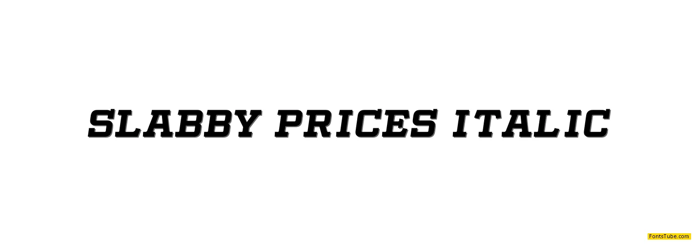 Slabby Prices Font Family