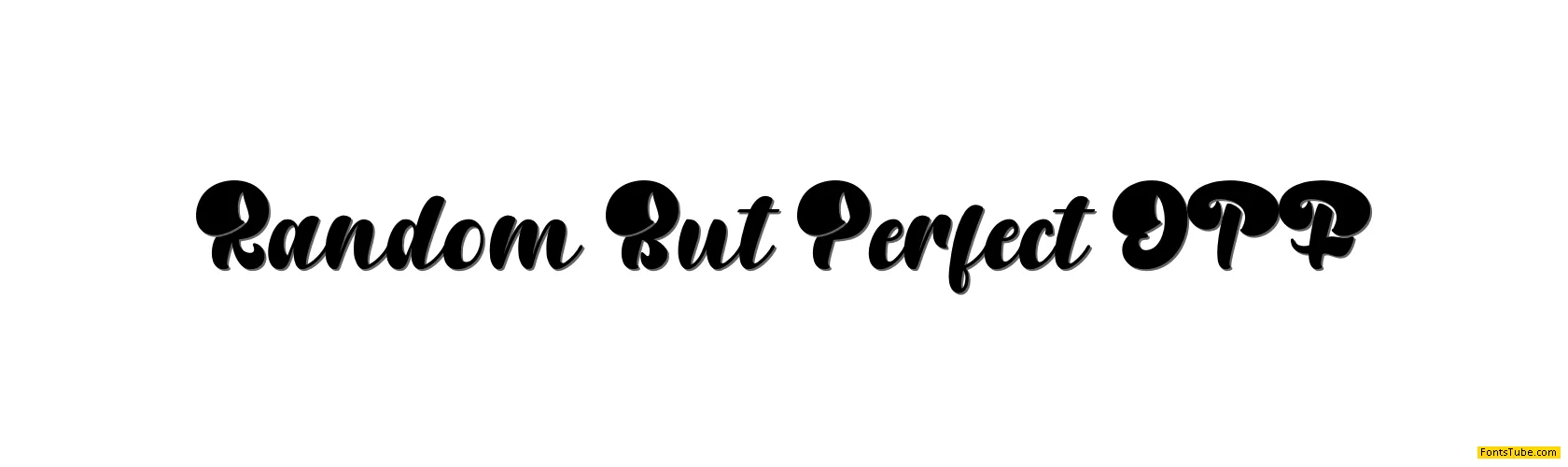 Random But Perfect Font Family