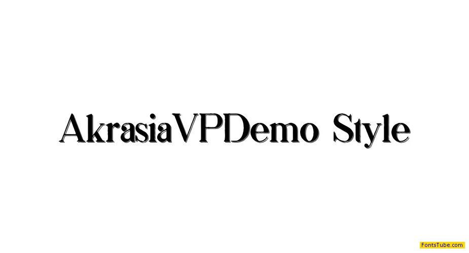 AkrasiaVP Demo Font