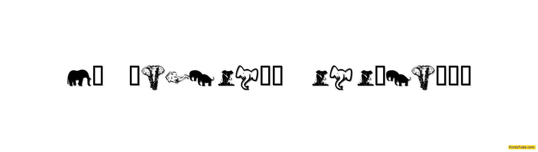 KR Rachel's Elephants Font
