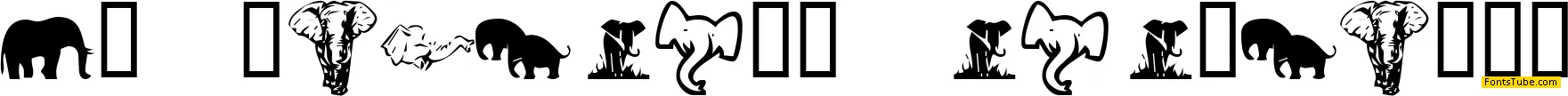 KR Rachel's Elephants Font