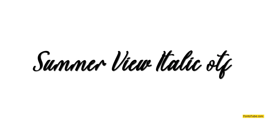 Summer View Font Family