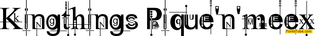 Kingthings Pique'n'meex Font