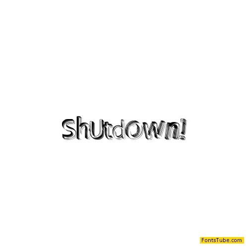 Shutdown! Font