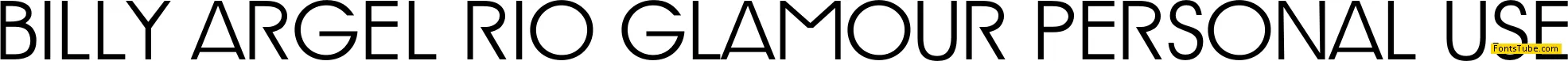 Rio Glamour personal use Font