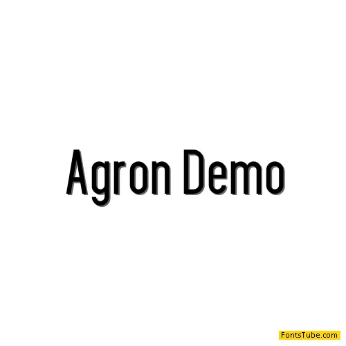 Agron demo Font