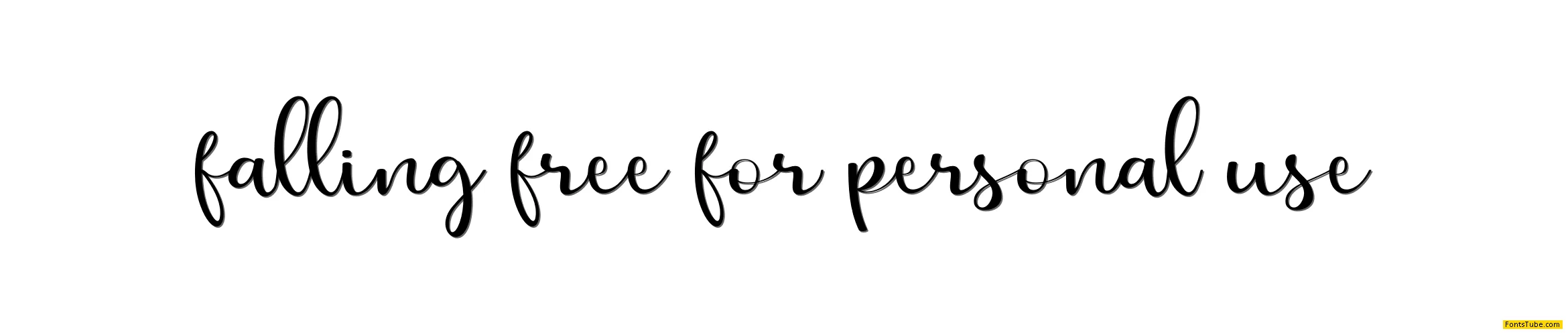 falling free for personal use Font